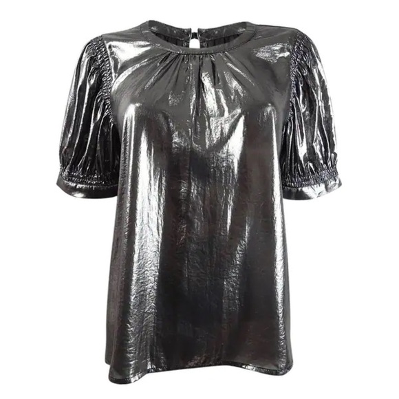 Current Air- Shirred Blouse (Platinum) - Picture 2 of 11